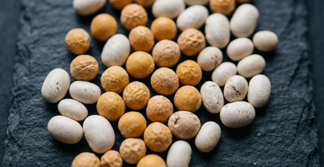 Gros plan sur des légumineuses séchées illustrant leur richesse nutritionnelle