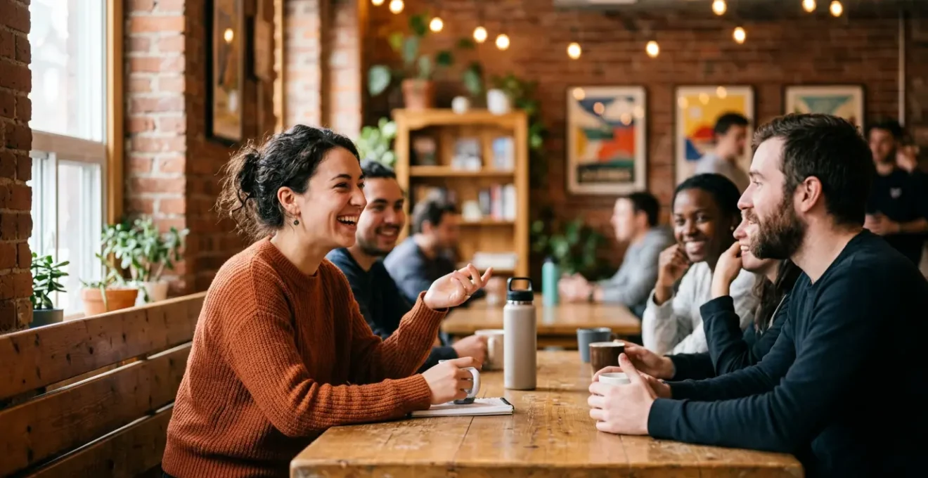 Un voyageur solo dans une auberge de jeunesse à Montréal, ambiance conviviale et accueillante